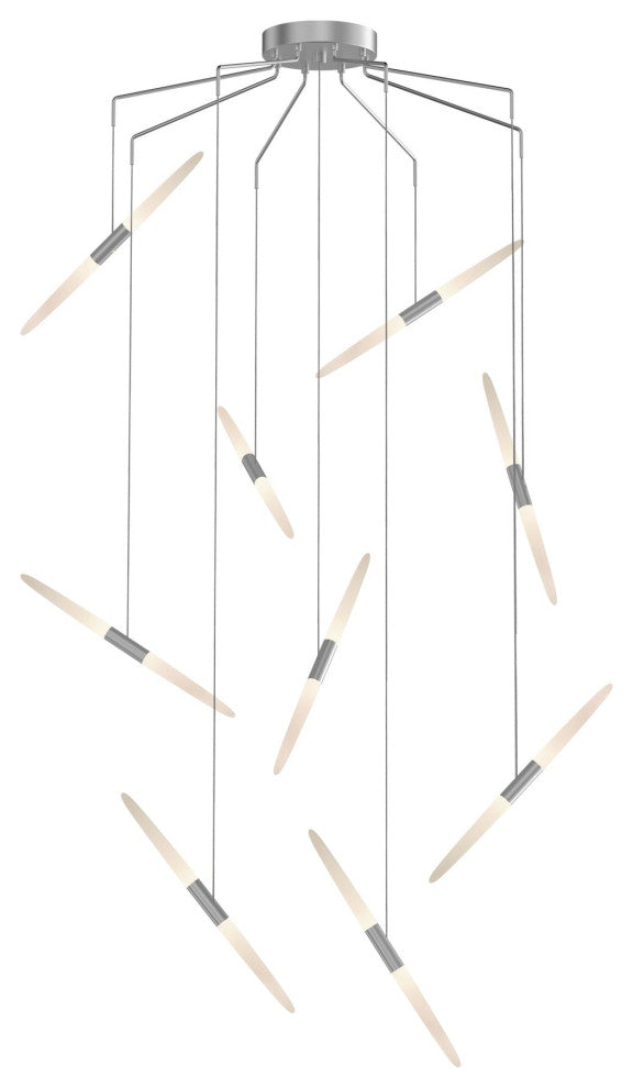 Sonneman 2894 Ballet 9 Light 21"W LED Abstract Multi Light - Bright Satin