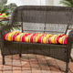 Outdoor 44" Swing and Bench Cushion, Carnival Stripe