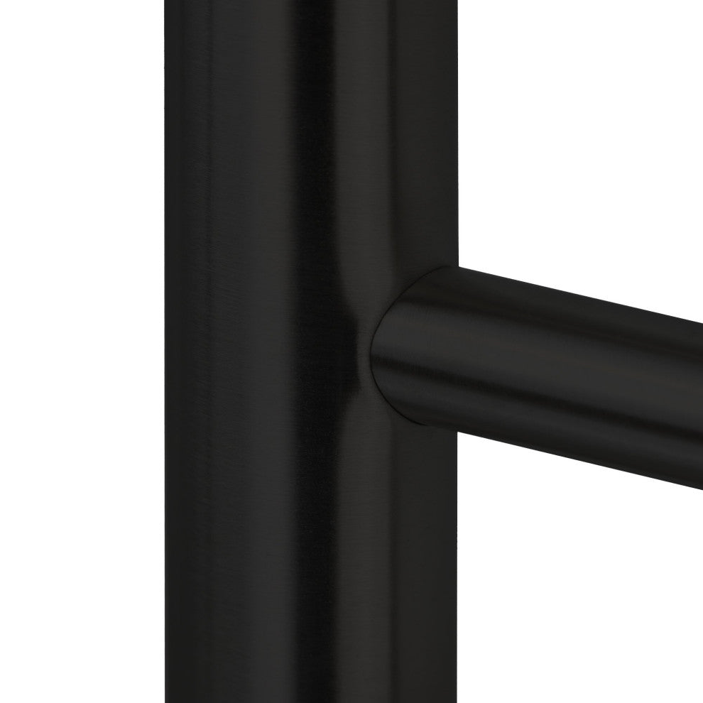 Malta Towel Warmer, Hardwired, 11 Bars, Black