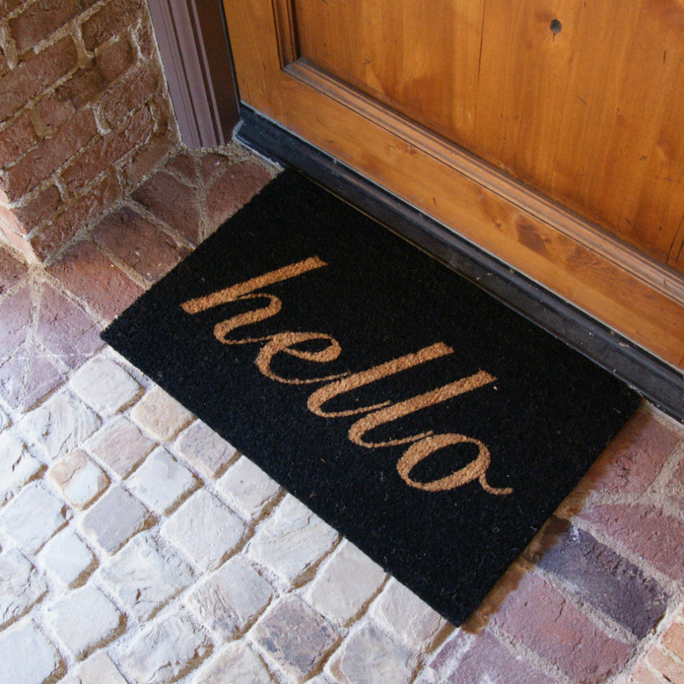 Rubber-Cal "Minimalist Expression" Hello Welcome Mats 15mm X 18" X 30"
