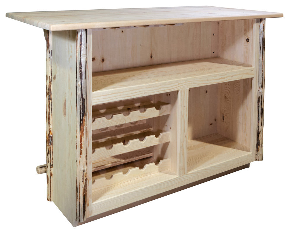 Montana Collection Deluxe Bar With'' Rail, Ready to Finish