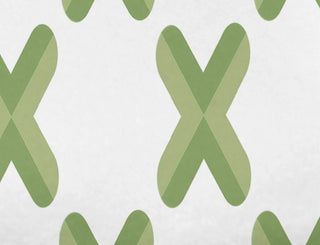 Criss Cross, Geometric Print Bath Towel, Green