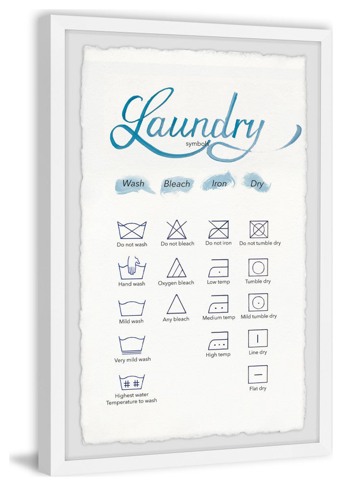 "Laundry Symbols II" Framed Painting Print, 12x18