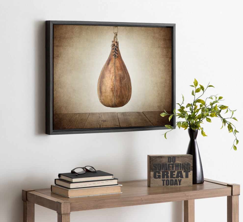 Sylvie Boxing Speedbag Framed Canvas by Shawn St. Peter, Gray 18x24
