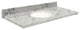 Quartz 31"x22" Vanity Top, Single Faucet Hole, Winter Wonder, White Bowl