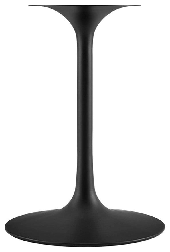 Modway Lippa 28" Round Modern Terrazzo/Metal Dining Table in Black/White