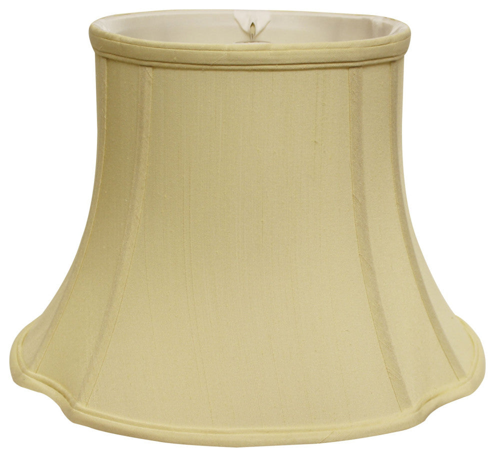 13" Antique White Reversed Oval Monay Shantung Lampshade