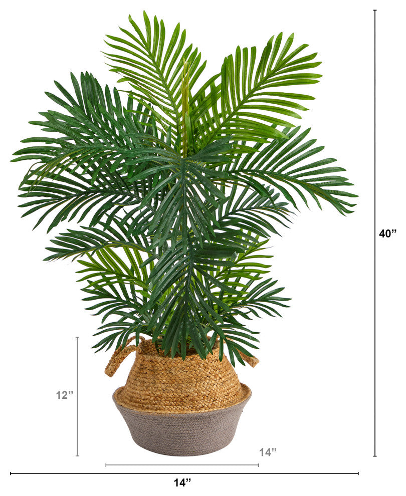 T2950 40 Areca Artificial Palm Tree in Boho Chic Handmade Planter UV Resistant