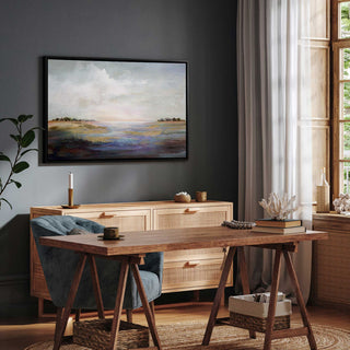 "Whispering Reverie" - A Serene Coastal Scene for Sophisticated Interiors