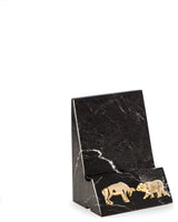 Bull and Bear Black "Zebra" Marble Desktop Phone