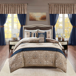 Madison Park Essentials Delaney 24-Piece Room-in-a-Bag Comforter Set