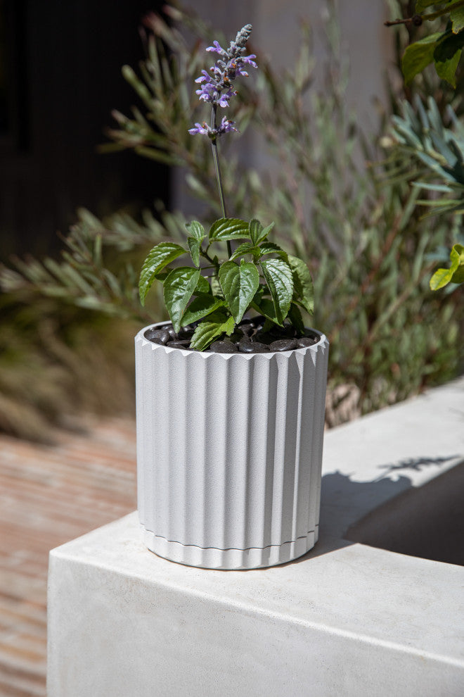 Veradek Demi Series Demi 6" Planter, White, 6 Inch, 2 Pack