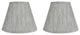 Hardback Faux Silk Coolie Lamp Shade, 5x9x7", Cream, Storm, Set of 2