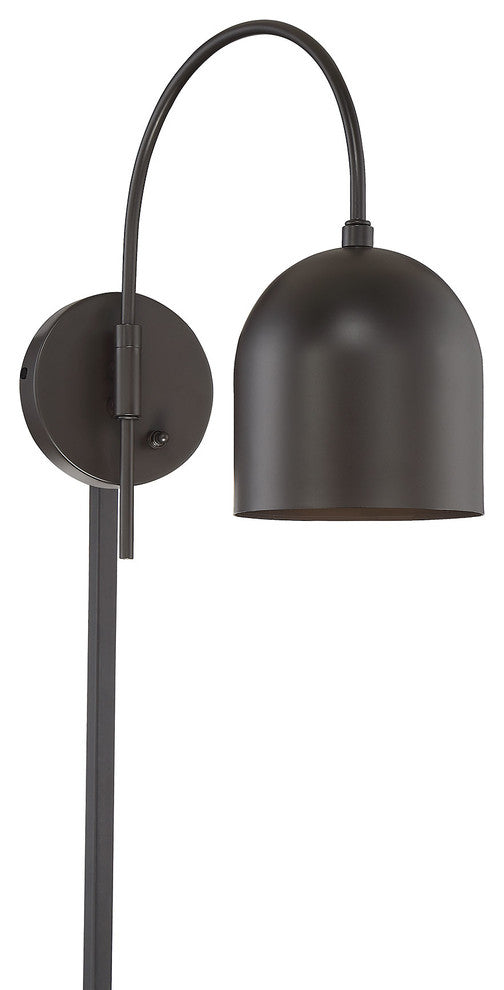 1-Light Adjustable Wall Sconce, Bronze