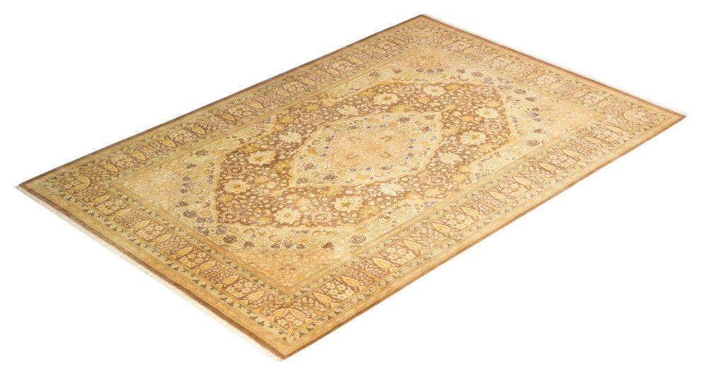 Mogul, One-of-a-Kind Hand-Knotted Area Rug Beige, 6'2"x9'1"