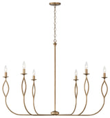 Cohen Six Light Chandelier in Mystic Luster