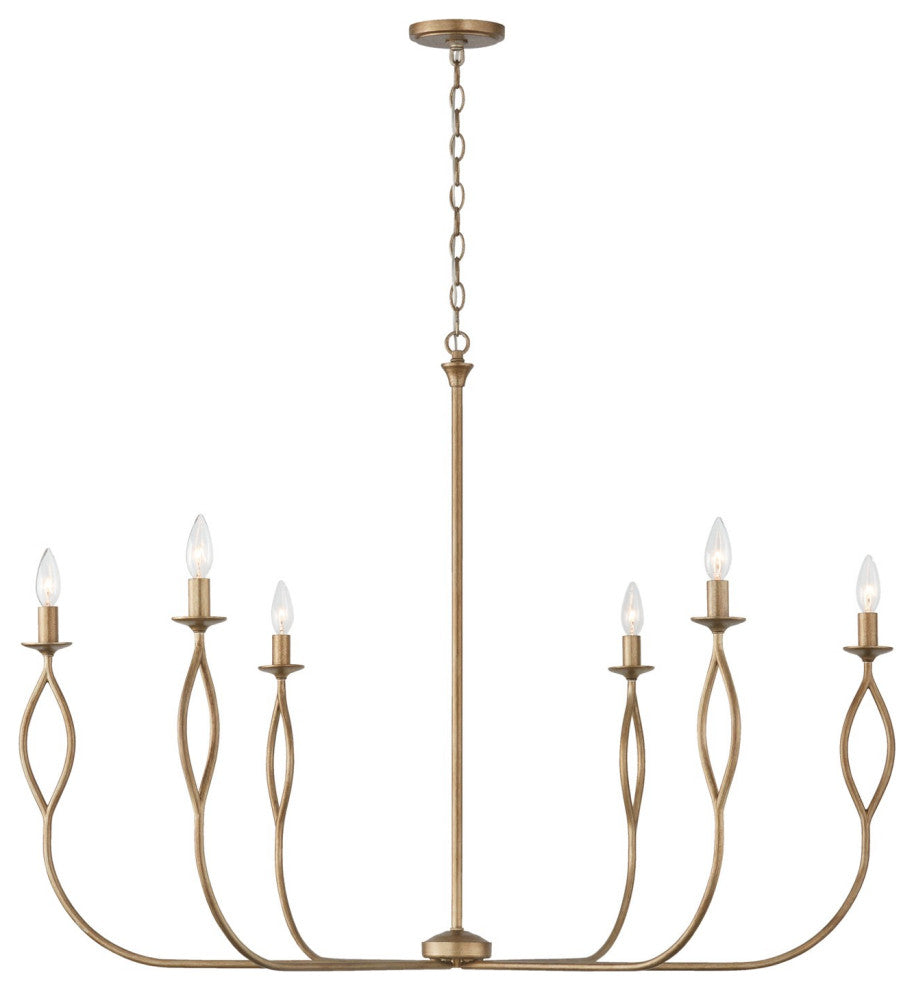 Cohen Six Light Chandelier in Mystic Luster