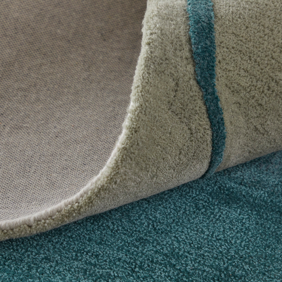 Ramiro R8885 Transitional/Industrial/Casual Rug, Blue/Green, 2'x3'