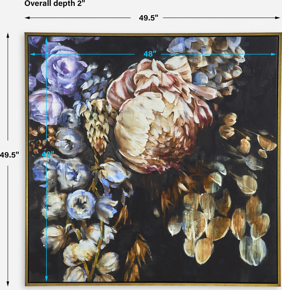 Uttermost 32321 Natural Wonder 50" x 50" Framed Floral Painting - Multicolored