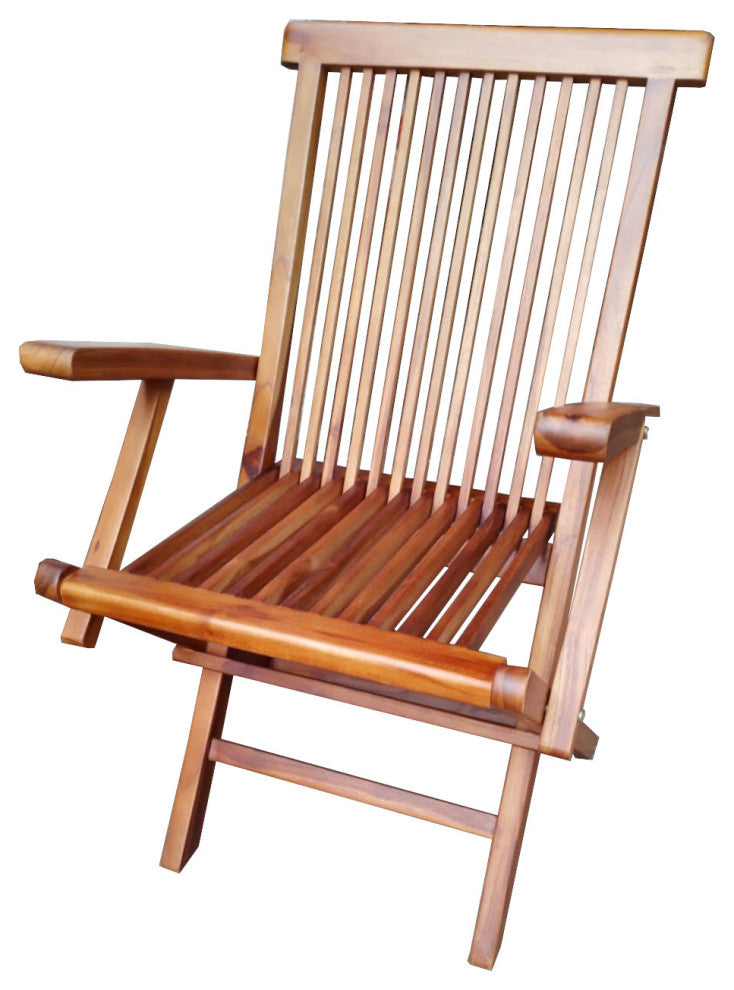 Teak Folding Chair with Arms