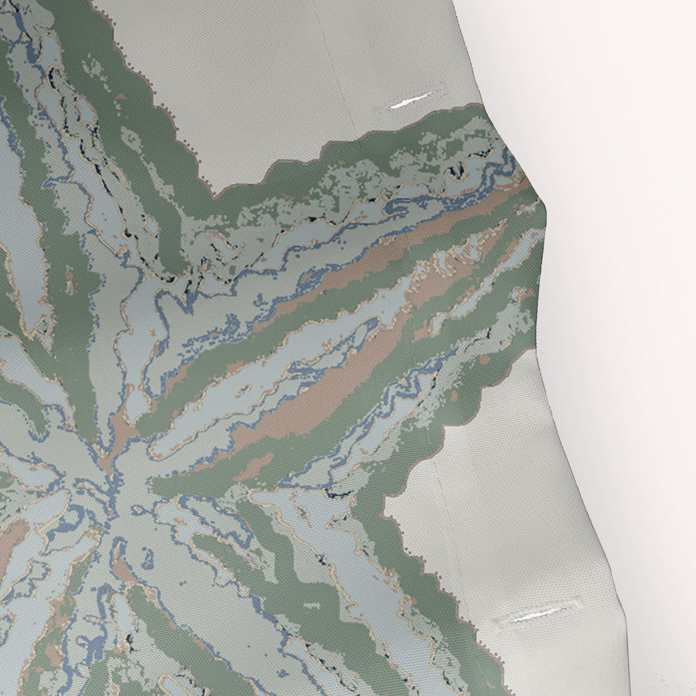 Starfish Constellation Sage 70" w x 73" h Shower Curtain