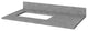 Cade Transitional 36" Grey Left Offset Sink Vanity, Steel Grey Cultured Marble V