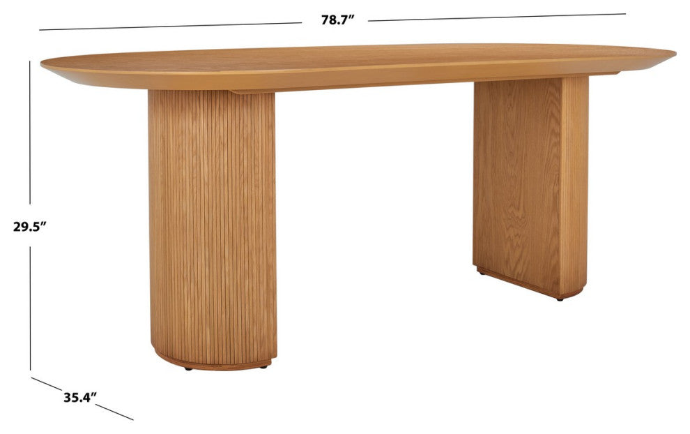 Safavieh Couture Barnett Wood Dining Table, Natural