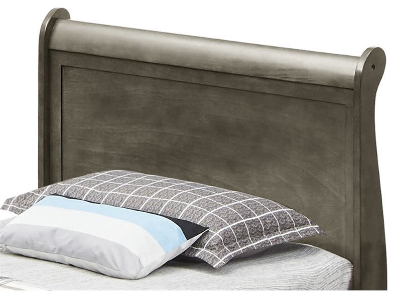 Glory Furniture Louis Phillipe Twin Trundle Bed in Gray