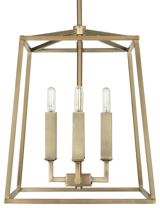 Capital Lighting 537641 Thea 4 Light 12"W Taper Candle Pendant - Aged Brass
