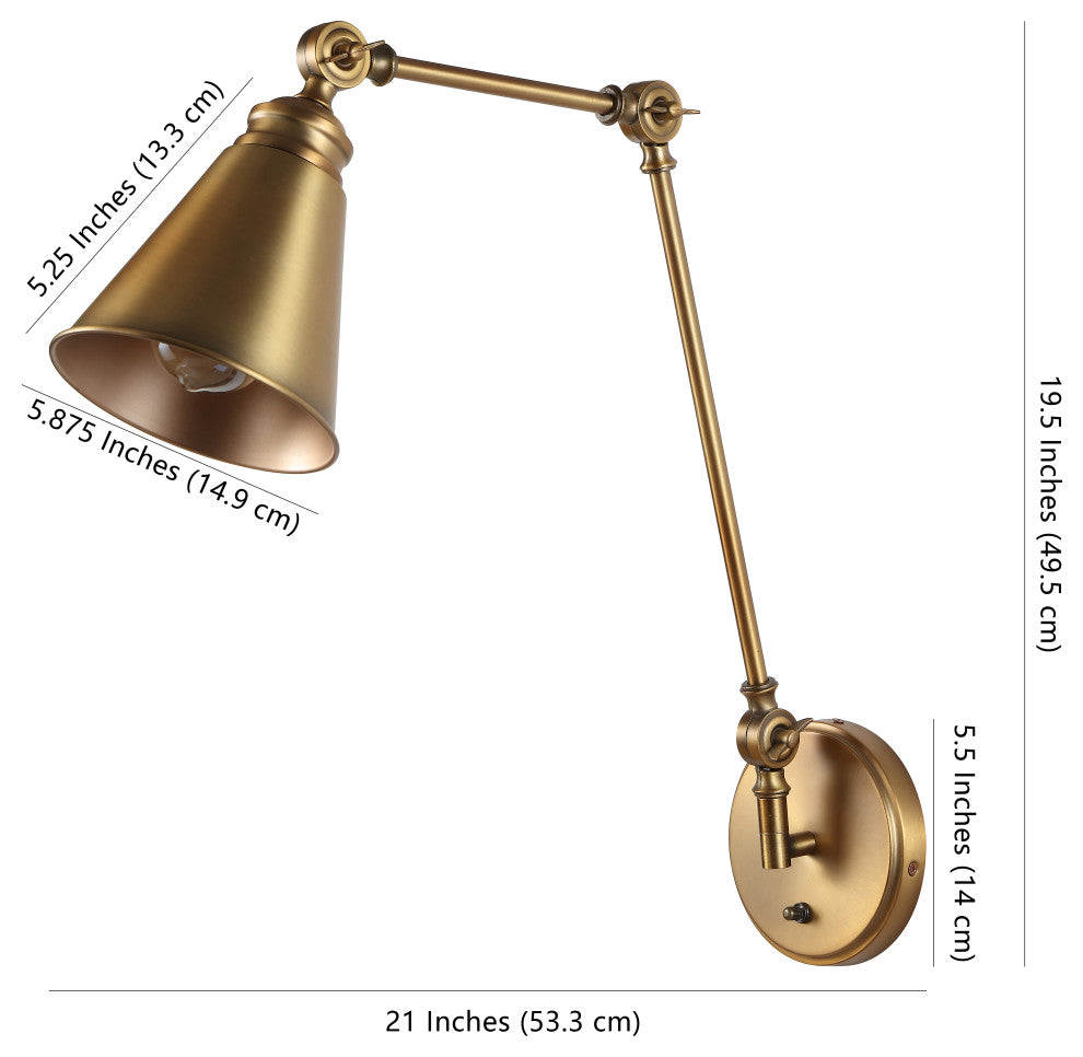 Safavieh Kensley Wall Sconce, Brass