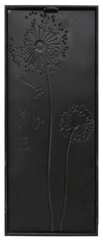 HomeRoots Floral Dandelion Metal Panel Wall Decor