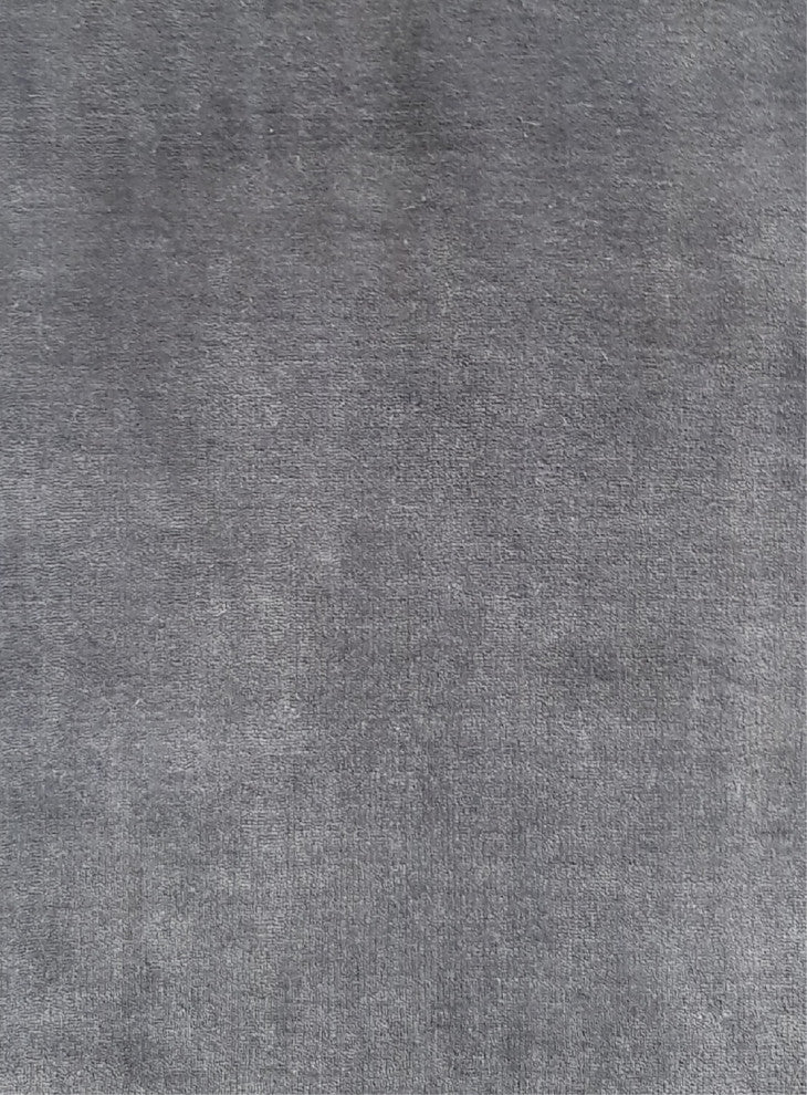 Coral design handmade area rug in Gray virgin wool 9x12 ft.