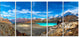 "Alps Mountains in Swiss Panorama" Seashore Wall Art, 5 Panels, 60"x28"
