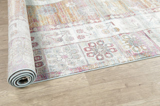 Vintage-Style Medallion Distressed Border Area Rug, 8 X 10 Ft.