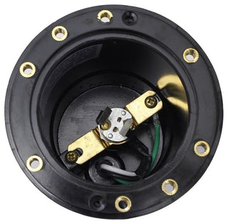 12V Composite Ground Well Light With "Eyebrow" Cover, Satin Nickel