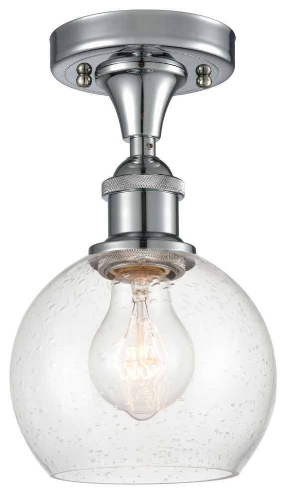 Innovations 516-1C-PC-G124-6 1 Light Semi-Flush Mount, Polished Chrome