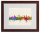 ''Belfast Northern Ireland Skyline'' Matted Framed Canvas Art by Michael Tompsett