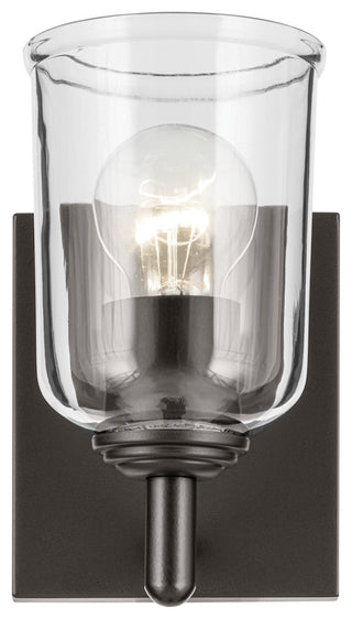 Shailene 5" 1-Light Wall Sconce With Clear Glass, Olde Bronze
