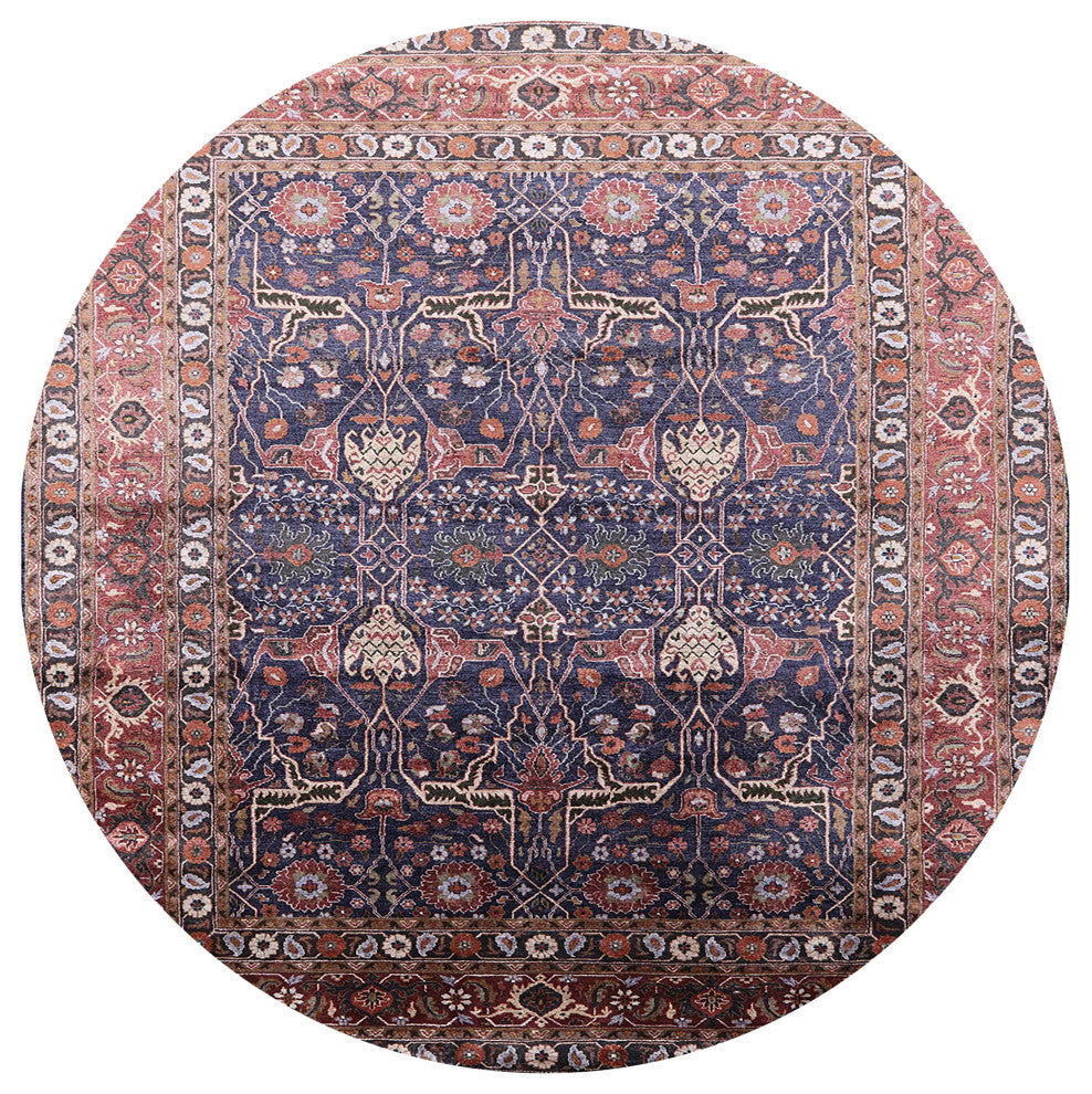 Ahgly Company Indoor Round Mid-Century Modern Area Rugs, 8' Round