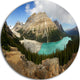 Peyto Lake Glacial Panorama, Landscape Disc Metal Wall Art, 23"