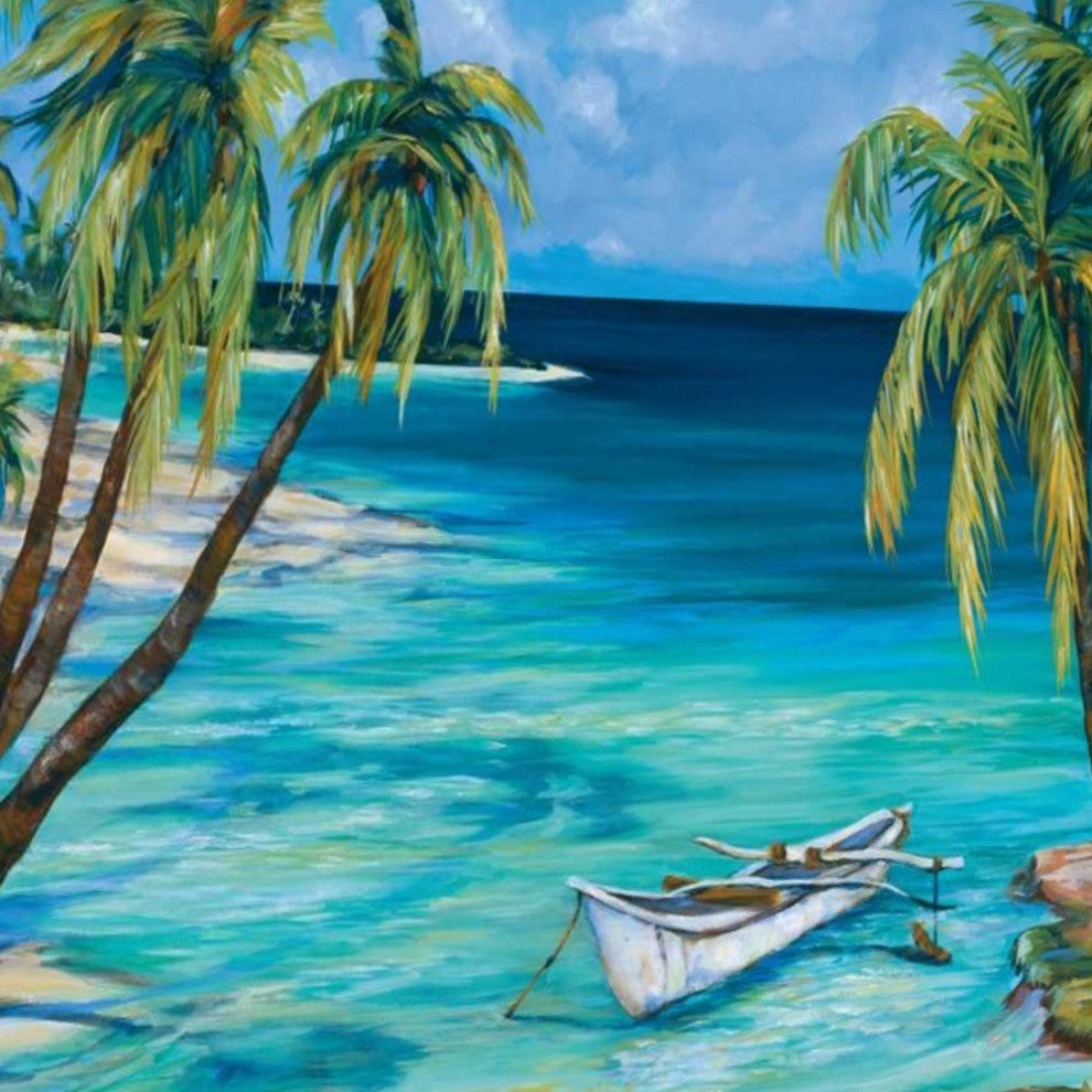 Tropical Beach View 4 Giclee Wrap Canvas Wall Art