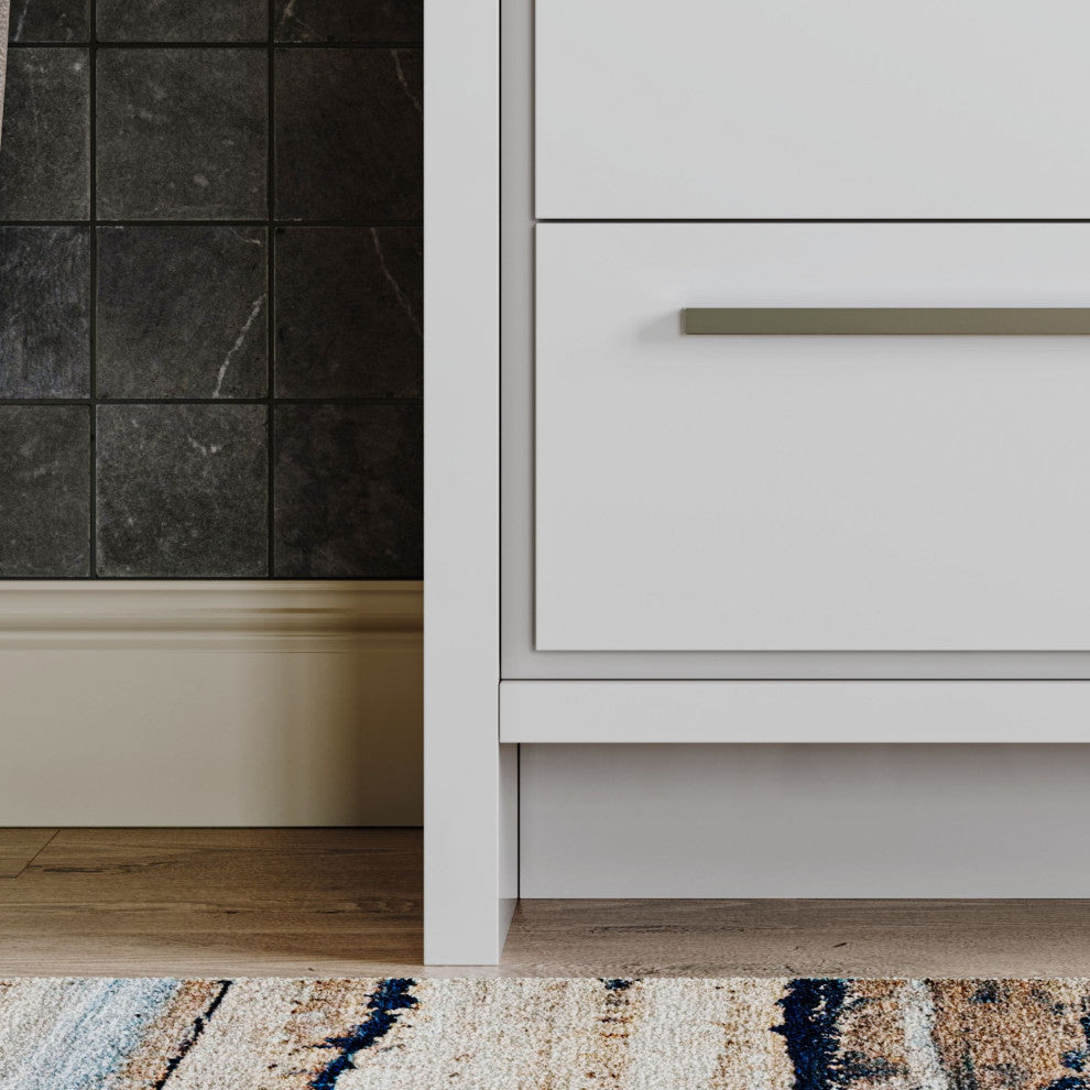 Esconde Bath Vanity, High Gloss White, 30", Single Sink, Freestanding