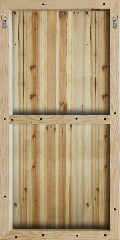 "Brooklyn" Painting Print on Natural Pine Wood, 12"x24"