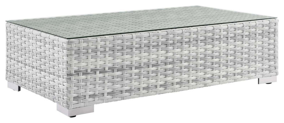 Convene Outdoor Patio Coffee Table Light Gray