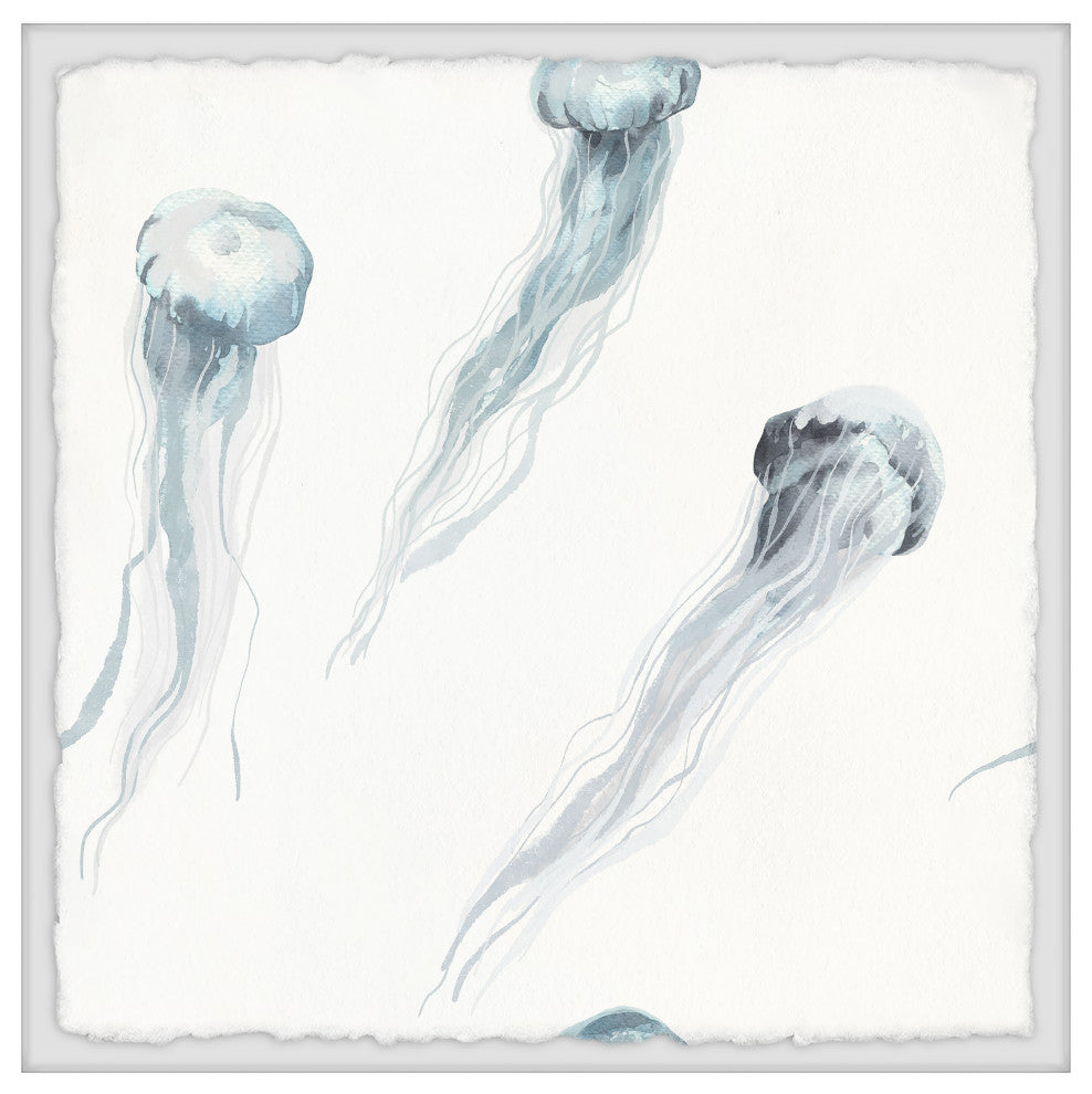 "Racing Jellies" Framed Painting Print, 32x32