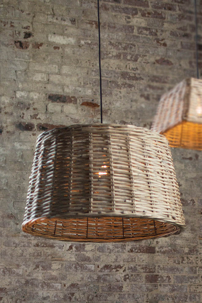 Round Willow Pendant Shade, Large