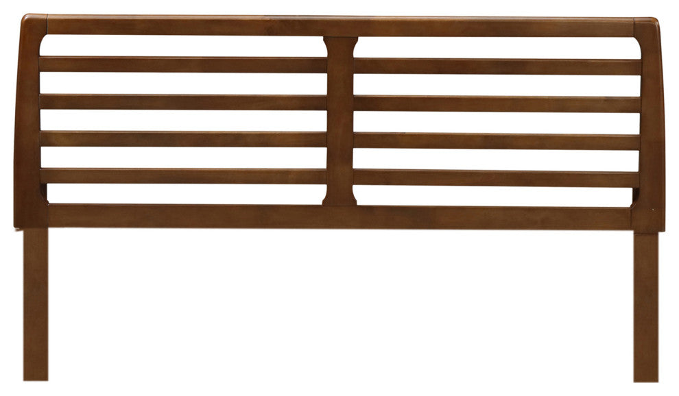 Blanche Transitional Wooden Queen Platform Bed, Walnut