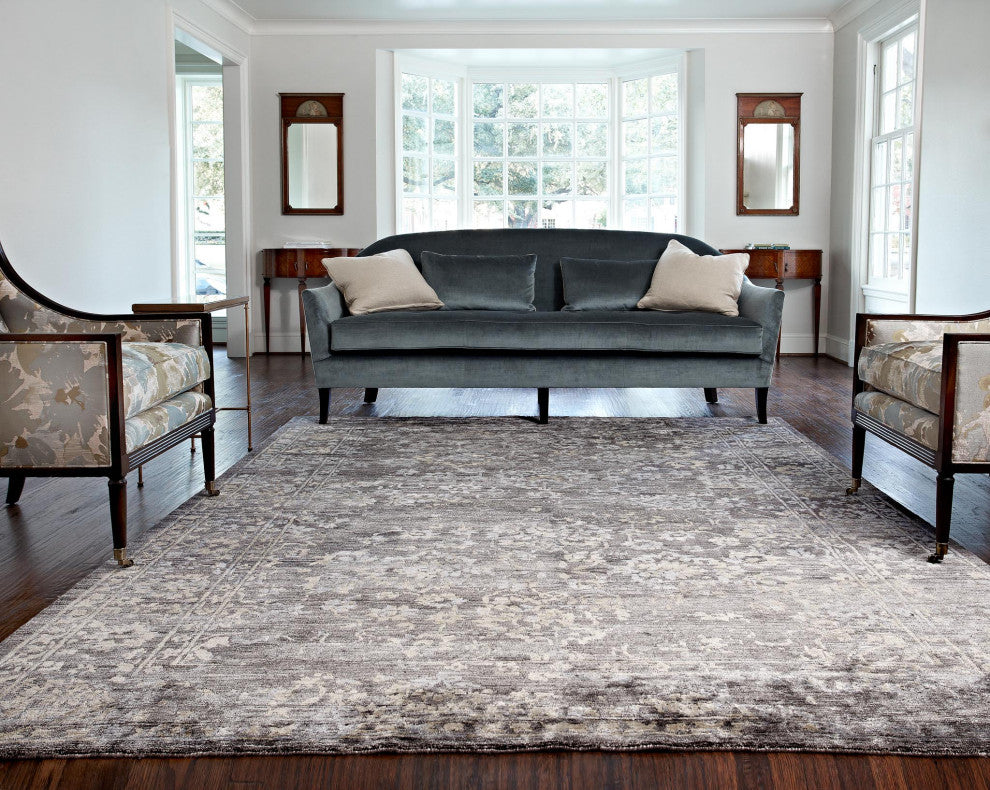 Gray Hand Knotted Viscose from Bamboo Mirage Area Rug by Loloi, 2''0"x3''0"