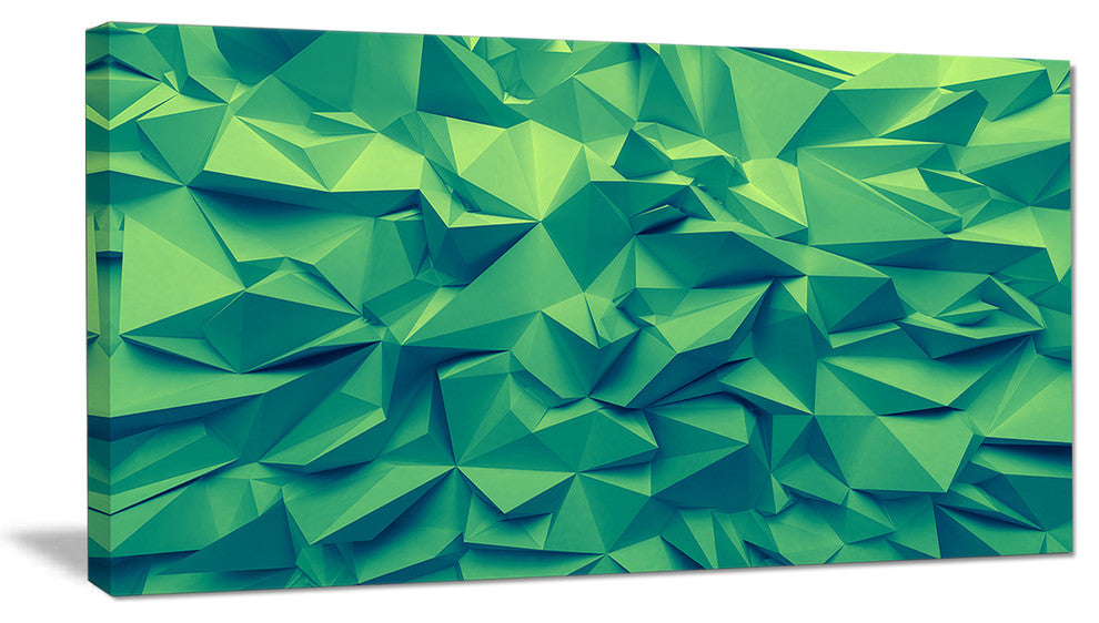 Trendy Emerald Green Background, Abstract Canvas Art Print, 40x20