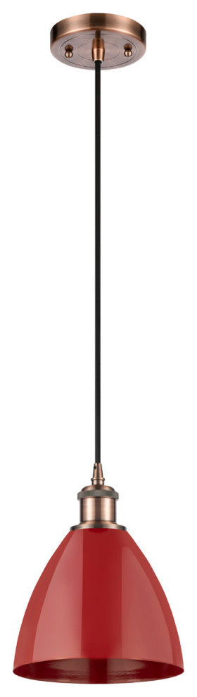 Innovations 516-1P-AC-MBD-75-RD-LED 1 Light Pendant, Antique Copper